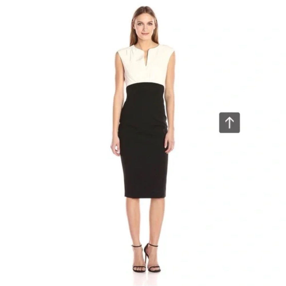 Stylish Black and White Sleeveless Dress